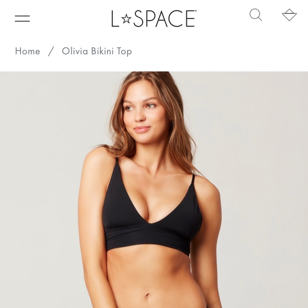 L Space Olivia Bikini Top Black